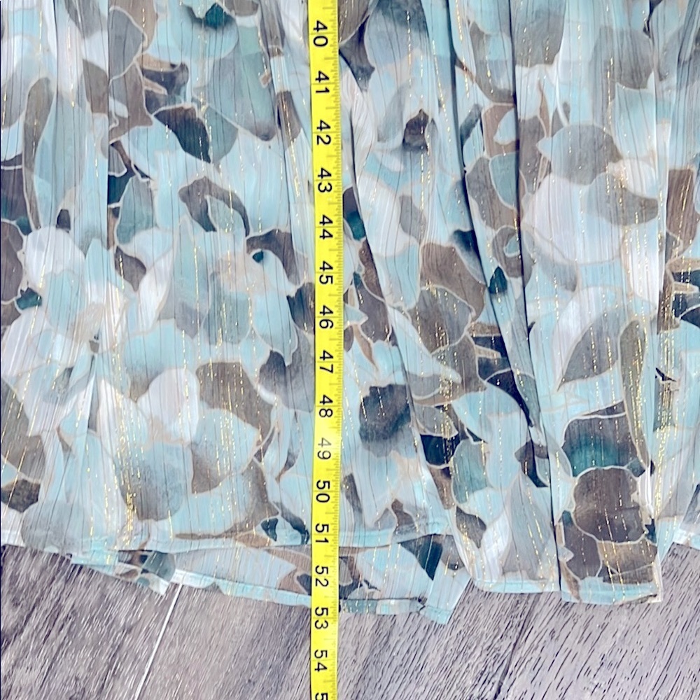 Calvin Klein Green Floral Tiered Maxi Dress | NWT | Size 10 - Picture 8 of 10
